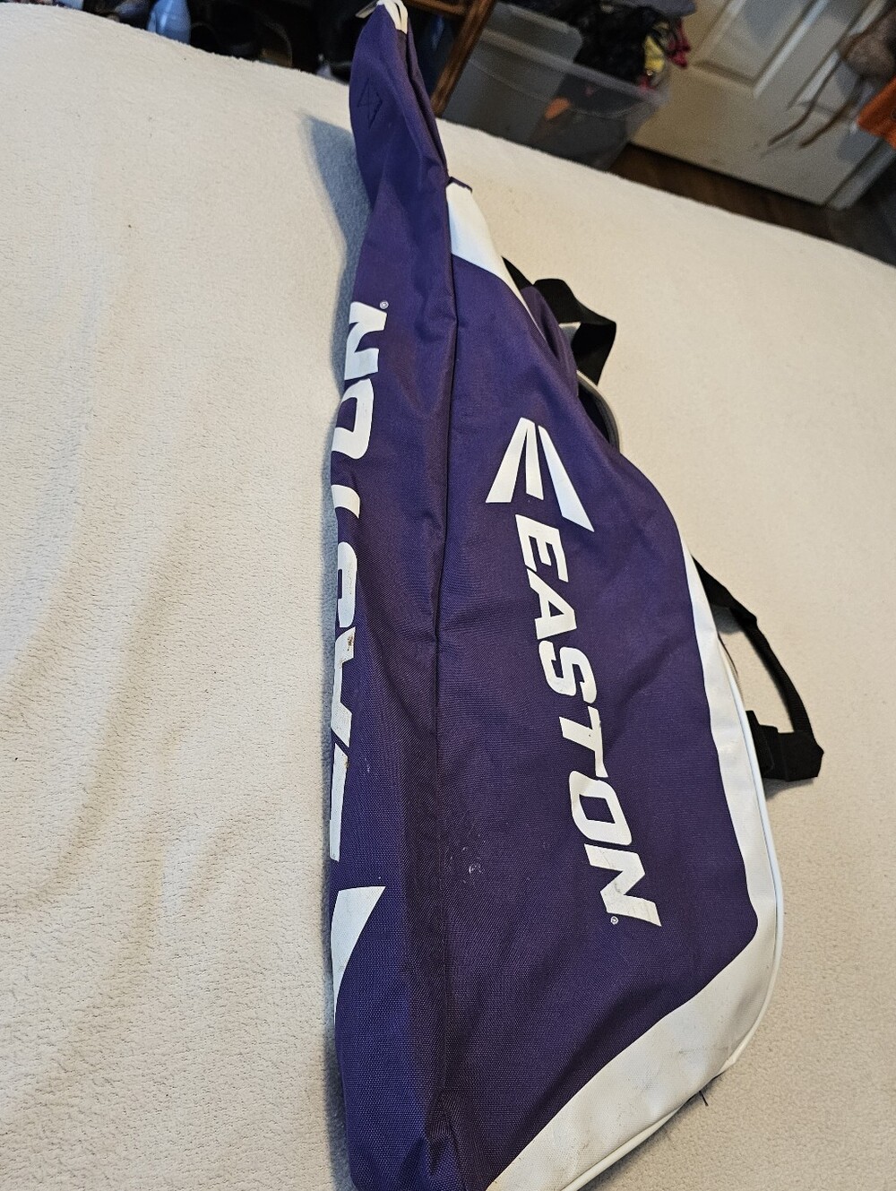 Easton Purple and White Duffel Bat Bag